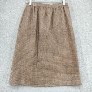 Country Suburbans A-Line Skirt Womens Size 10 Vintage Tan Plaid Union USA Made